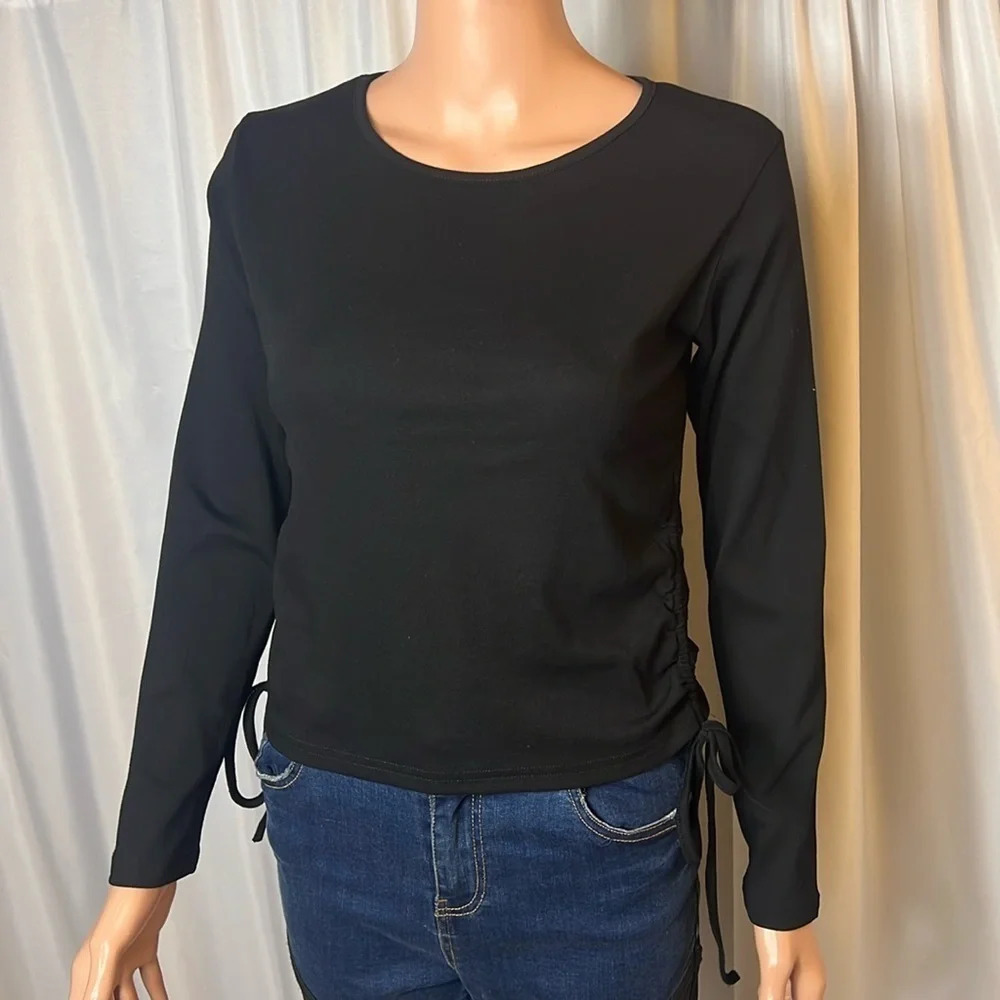 Side Drawstring Long Sleeve Drawstring Size L